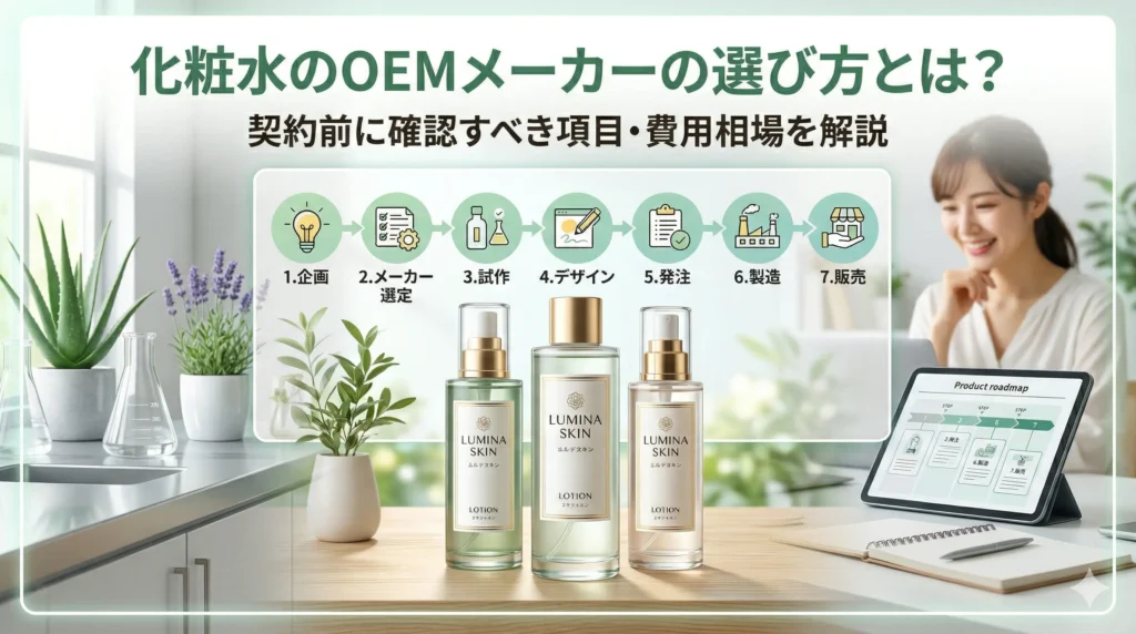 化粧水のOEMメーカーの選び方